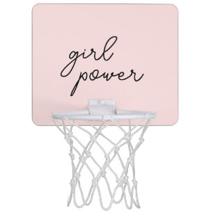 Girl Gang Cute Pink Feminist Modern Empowerment Mini Basketball Hoop
