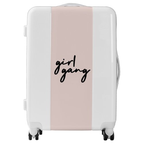 Girl Gang  Cute Pink Girl Power Modern Feminist Luggage