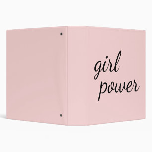 Girl Gang Pink Girl Power Design 3 Ring Binder