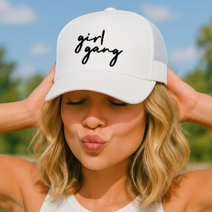 Girl Gang Stylish Modern Feminist Girl Power Trucker Hat