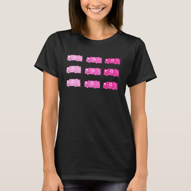 Girl Garbage Truck  Recycling Waste Toddler 4T 5T T-Shirt (Front)