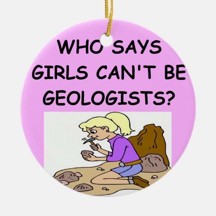 girl geologist christmas tree ornaments