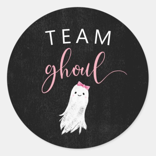 Girl Ghost Gender Reveal Party Voting Classic Round Sticker