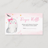 Girl Ghost Halloween Baby Shower Diaper Raffle
