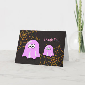 Girl Ghost Halloween Baby Shower Thank You Cards