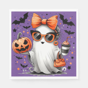 Girl Ghost Halloween Party Napikins Napkins
