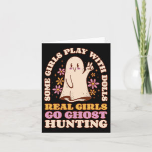 Girl Ghost Hunting Paranormal Investigator Ghost R Card