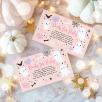 Girl Ghost Little Boo Halloween Baby Book Request Enclosure Card