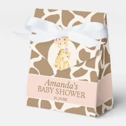 Girl Giraffe Baby Shower Favor Box