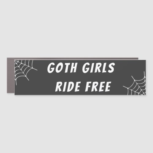 Girl girls ride Free Gothic decal Car Magnet