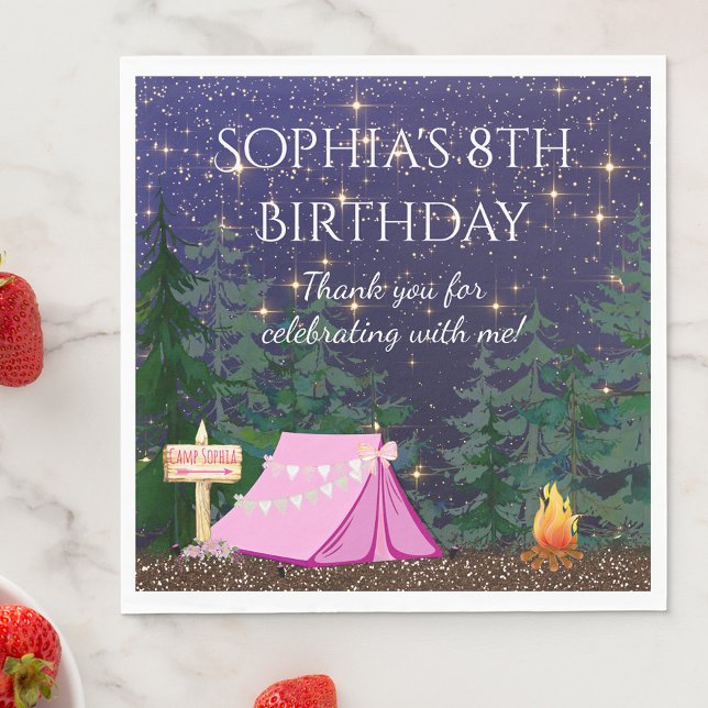 Girl Glamping Camping  Napkins (Creator Uploaded)