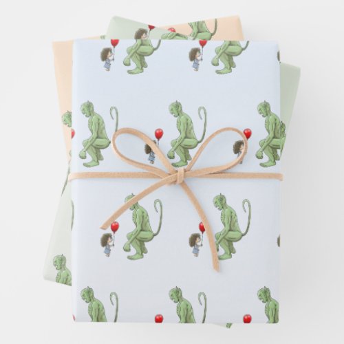 Girl  Goblin Wrapping Paper Sheets