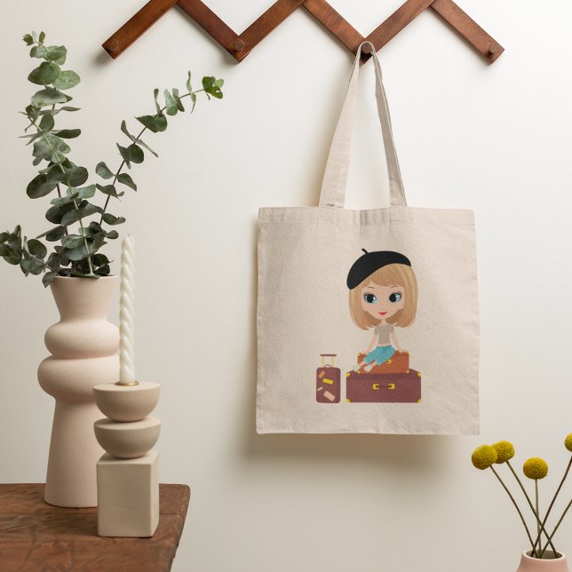 Girl Going On Holiday Tote Bag (Creator Uploaded)