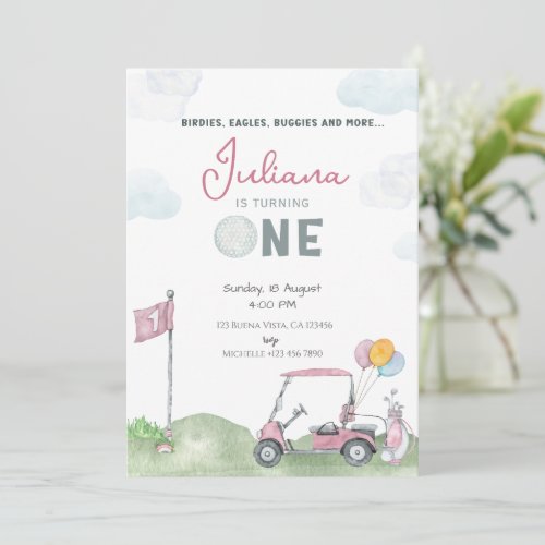 Girl Golf Birthday Invitation Template Golf Course