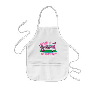 Girl Golfer In Training Kids' Apron