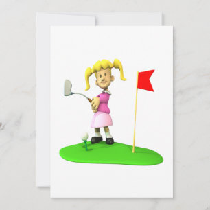 Girl Golfer Invitation