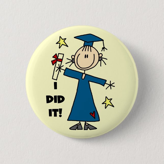 Girl Graduate Button (Front)