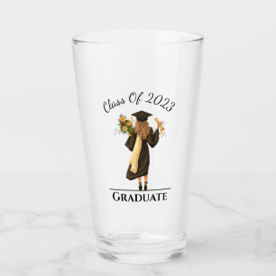 Girl Graduate Customizable Year Glass