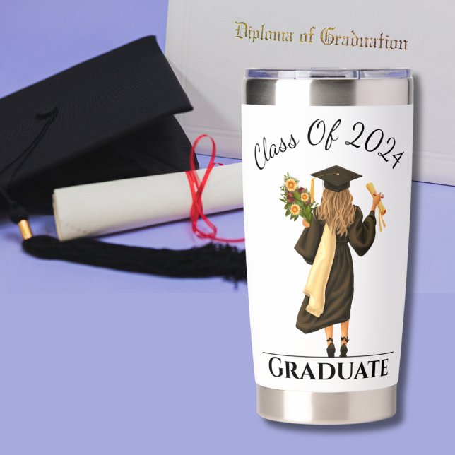 Girl Graduate Customizable Year Insulated Tumbler (Creator Uploaded)