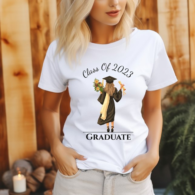 Girl Graduate Customizable Year Woman's T-Shirt (Creator Uploaded)