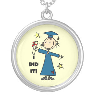 Girl Graduate Silver Plated Necklace