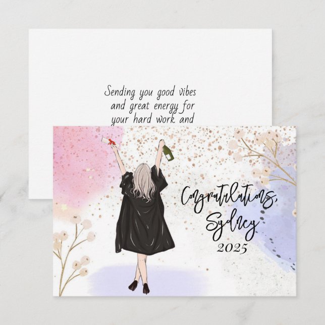 Girl Graduation Congratulations (Front/Back)