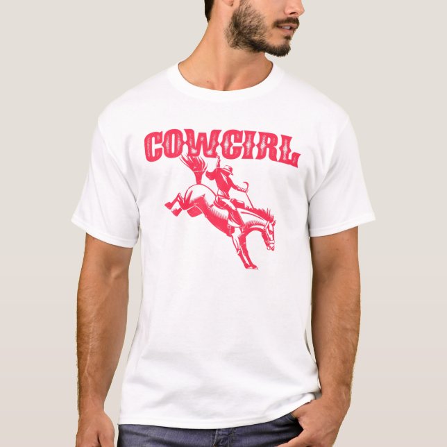 Girl Graphic Western Riding Horse Equestrian Count T-Shirt (Front)
