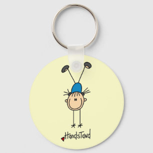 Girl Gymnast Handstands T-shirts and Gifts Keychain