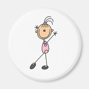 Girl Gymnast in Pink Magnet