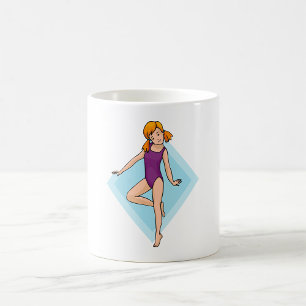 Girl Gymnast in Purple Leotard Coffee Mug