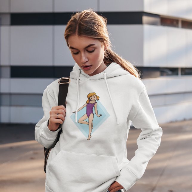 Girl Gymnast in Purple Leotard Hoodie (Creator Uploaded)