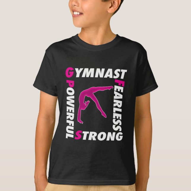 Girl Gymnast power strength gift T-Shirt (Front)