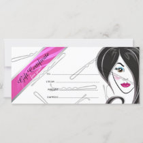 Girl hair salon gift certificate