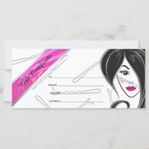 Girl hair salon gift certificate