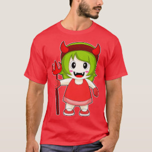 Girl Halloween Devil Trident T-Shirt