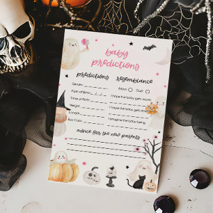 Girl Halloween Little Boo Baby Predictions Game