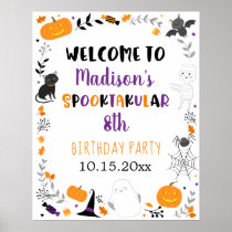 Girl Halloween Spooktacular Birthday Welcome Poste Poster