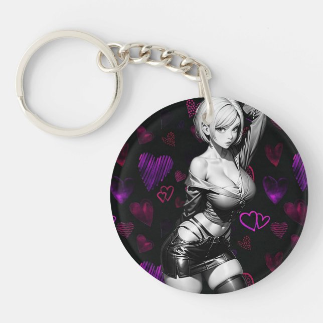 Girl Hearts Keychain (Front)
