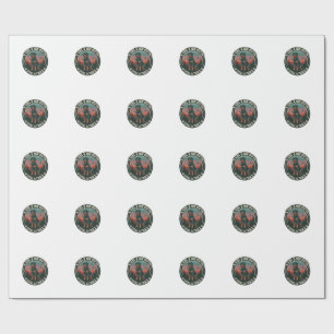 Girl Her Rottie Loyal Fierce Rottweiler Dog Mounta Wrapping Paper
