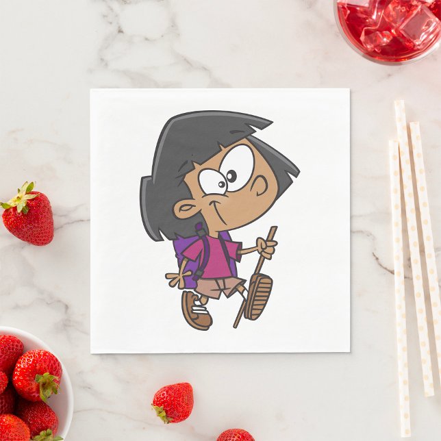 Girl Hiking Napkins (Creator Uploaded)
