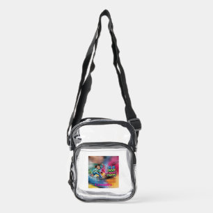 Girl Hip Hop Dance Birthday Party  Clear Crossbody Bag