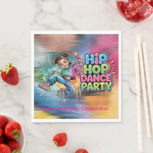 Girl Hip Hop Dance Birthday Party Napkins