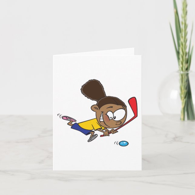 Girl Hockey Player Card (Front)