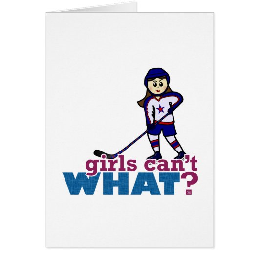 Girl Hockey Player Cards (Front)