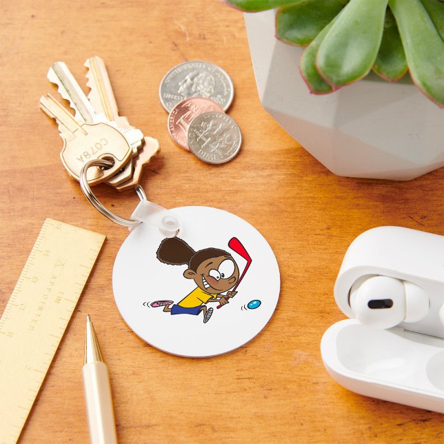 Girl Hockey Player Keychain (Creator Uploaded)