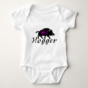 GIRL HOG HUNTING BABY BODYSUIT