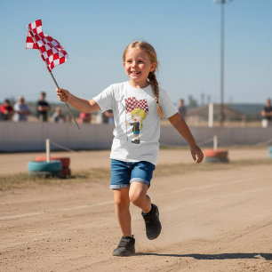 Girl Holding A Checkered Flag T-Shirt