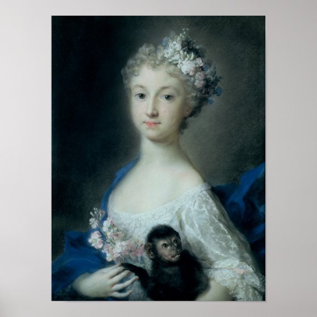 Girl holding a monkey poster (Front)