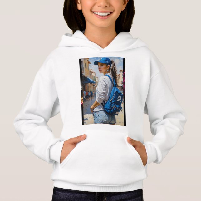 "Girl Hood Vibes: Fearless and Free" Hoodie (Front)