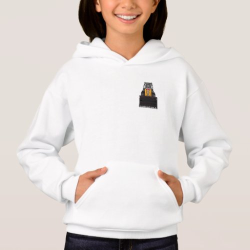 Girl Hoodie with funny Lady Bulldozer
